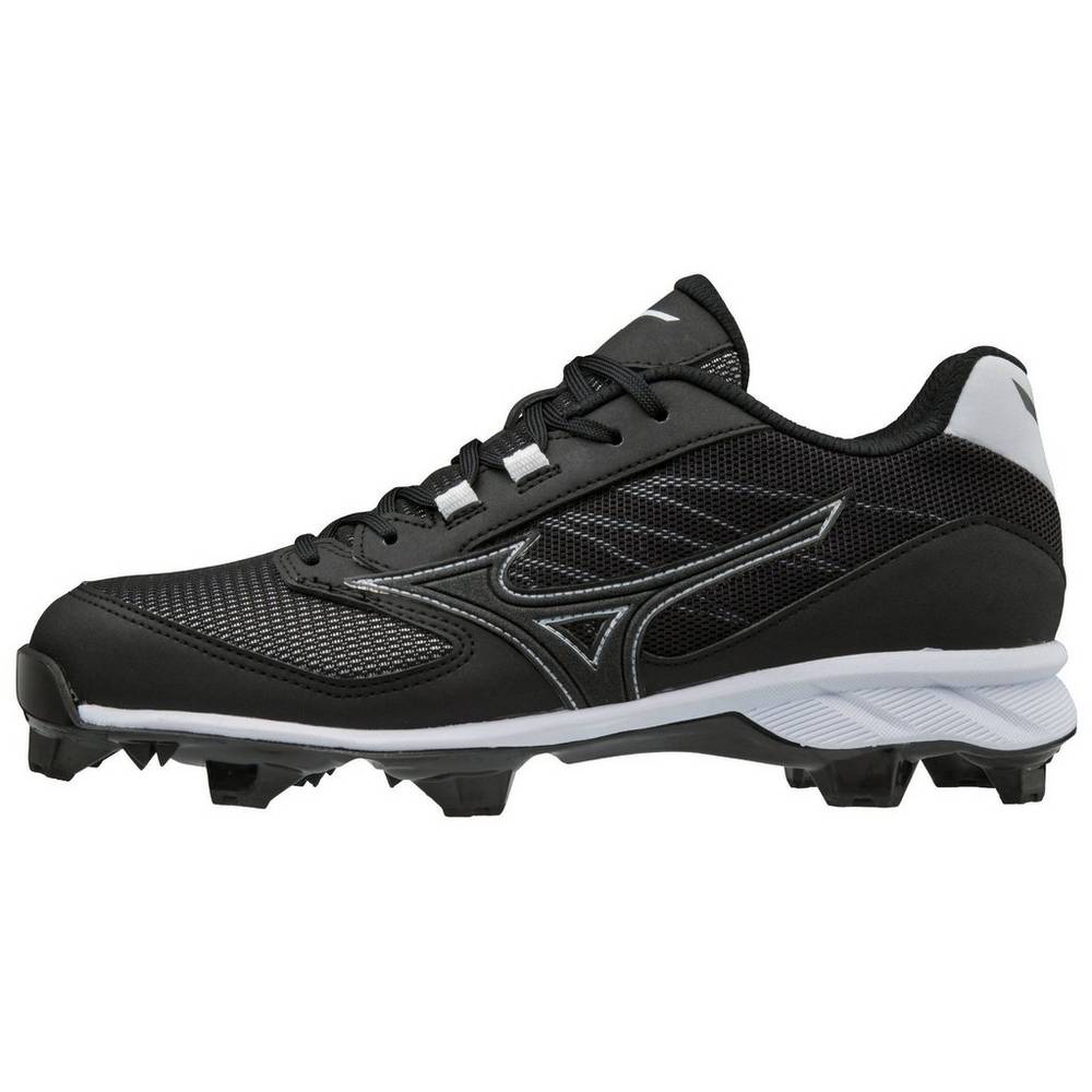Zapatos Para Beisbol Mizuno 9-Spike Advanced Dominant TPU Molded Para Hombre Negros/Blancos 1240597-